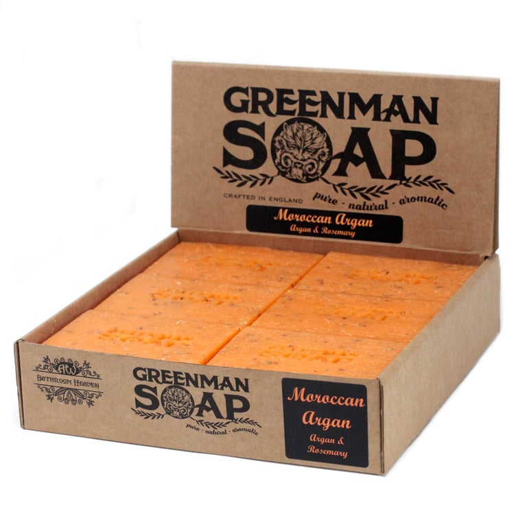 Moroccan Argan Greenman Soap Slice 100g - Natural Organic Skincare Soap