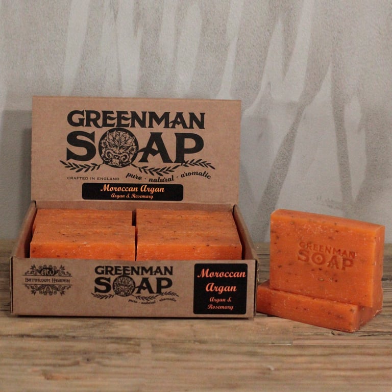 Moroccan Argan Greenman Soap Slice 100g - Natural Organic Skincare Soap