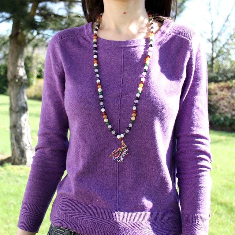 108 Bead Mala (Carnelian) - Powerful Crystal Healing Aid
