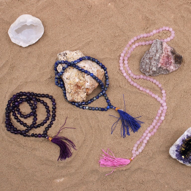 108 Bead Rose Quartz Mala - Healing & Meditation Aid