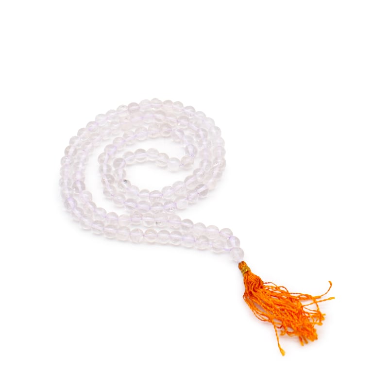 108 Bead Rock Crystal Mala - Meditation Aid