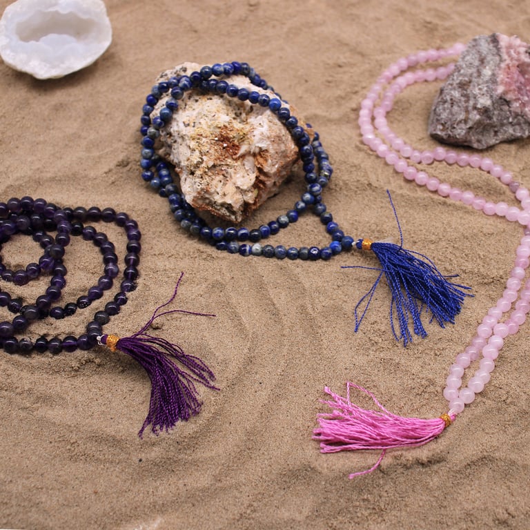 108 Bead Lapis Mala - Spiritual Focus Aid - Unbranded