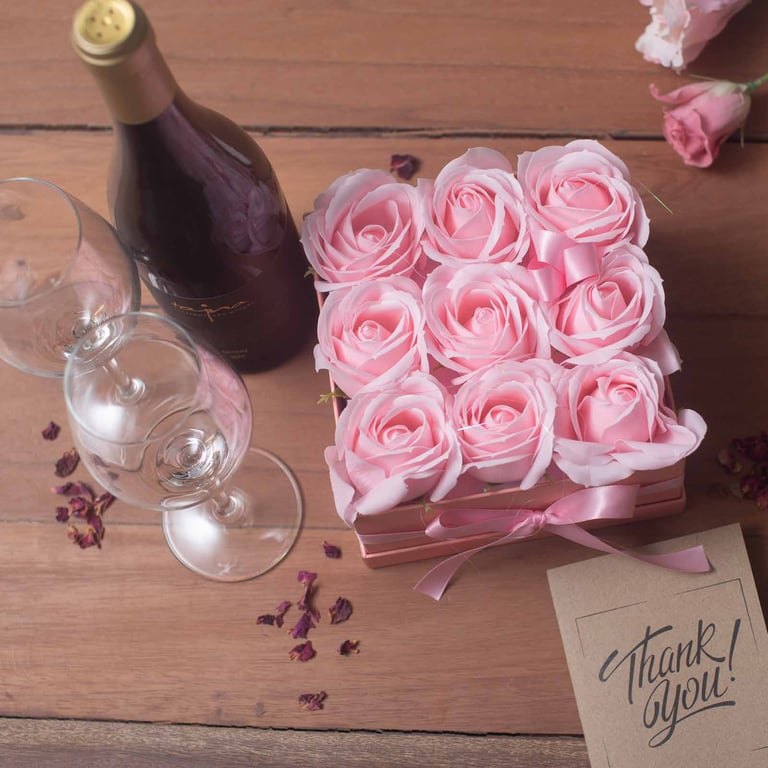 13 Pink Rose Soap Flower Gift Bouquet - Heart Design by Brand Name