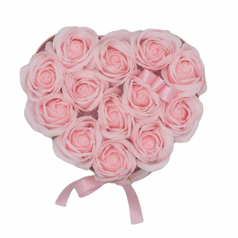 13 Pink Rose Soap Flower Gift Bouquet - Heart Design by Brand Name