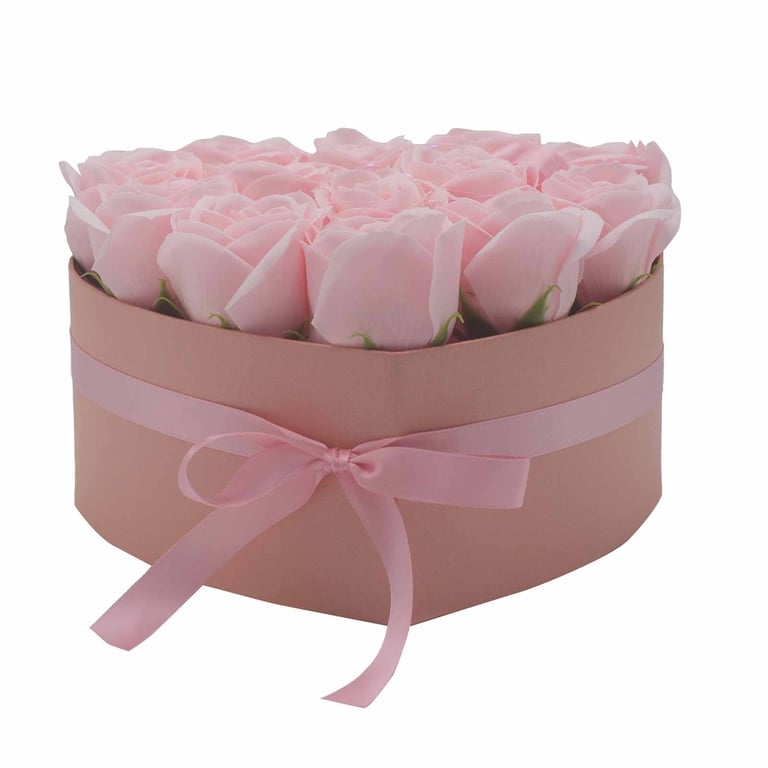 13 Pink Rose Soap Flower Gift Bouquet - Heart Design by Brand Name
