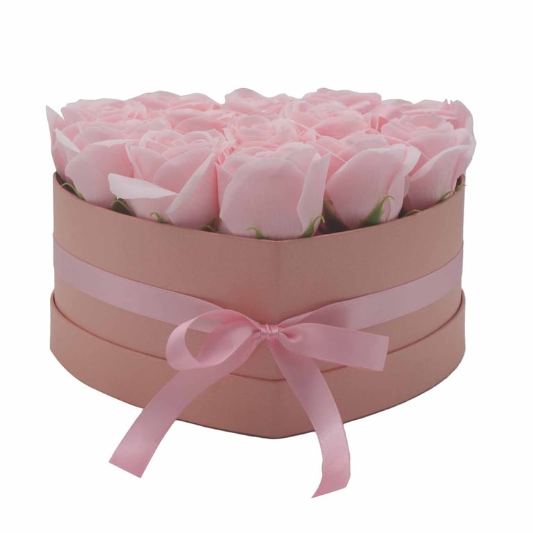 13 Pink Rose Soap Flower Gift Bouquet - Heart Design by Brand Name