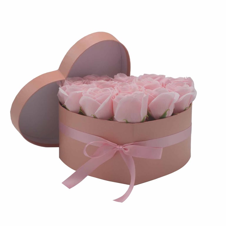 13 Pink Rose Soap Flower Gift Bouquet - Heart Design by Brand Name