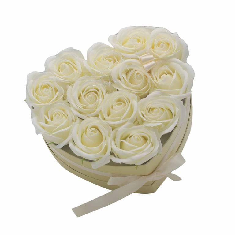 13 Cream Rose Soap Bouquet - Handcrafted by Heart