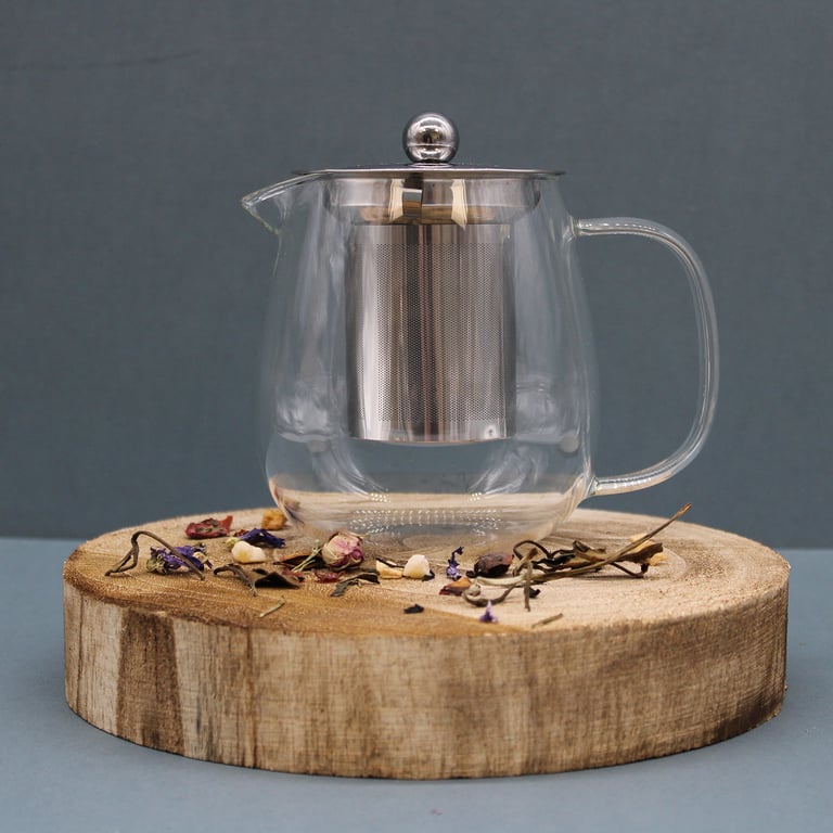 550ml Glass Infuser Teapot - Contemporary Design - Modern Brewing