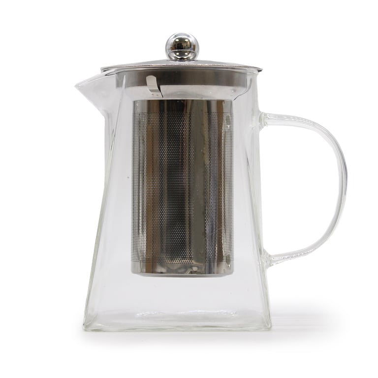 780ml Tower Glass Infuser Teapot - Stylish & Functional