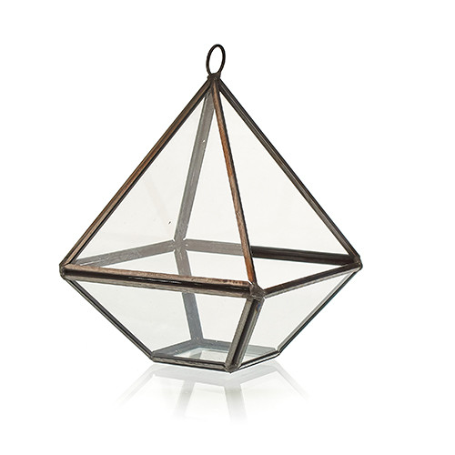 Small Glass Terrarium - Indoor Garden Container for Plants and Microgreens