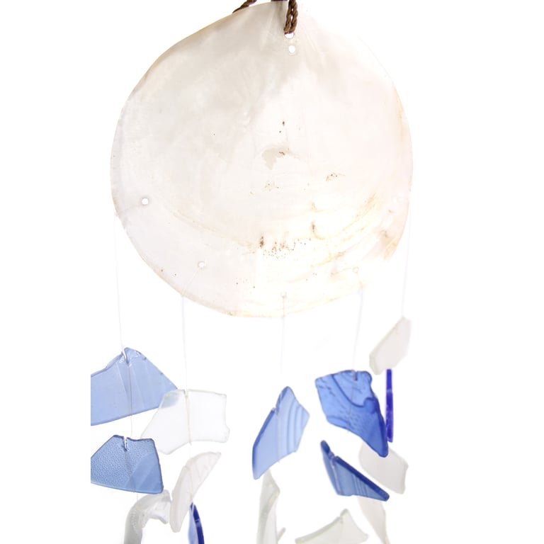 Blue & White Glass Drop Copis - Decorative Handcrafted Glassware