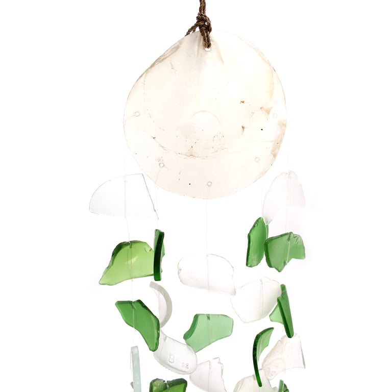 Green & White Glass Copis Drop by Unknown Brand
