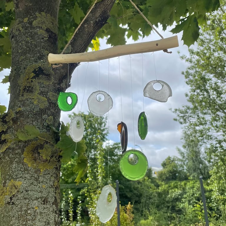 Assorted Bottle Bottom Chimes - Decorative Sound Accessory