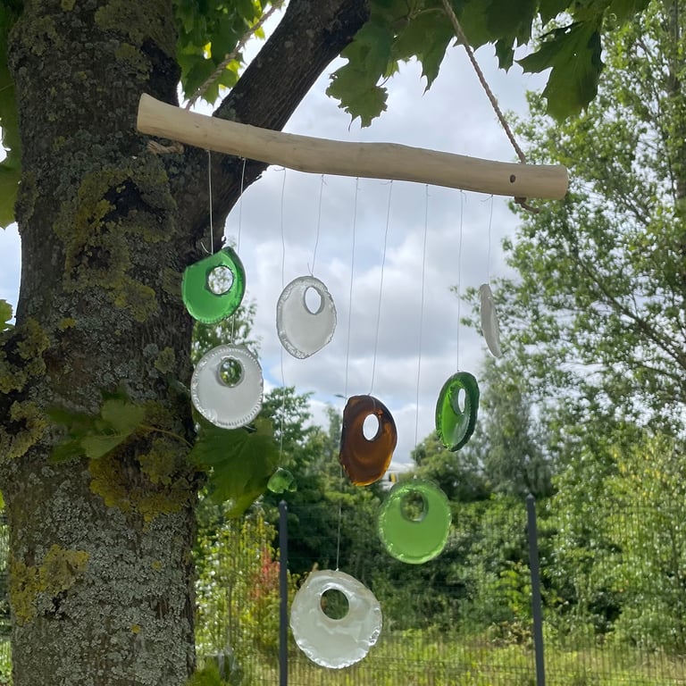 Assorted Bottle Bottom Chimes - Decorative Sound Accessory