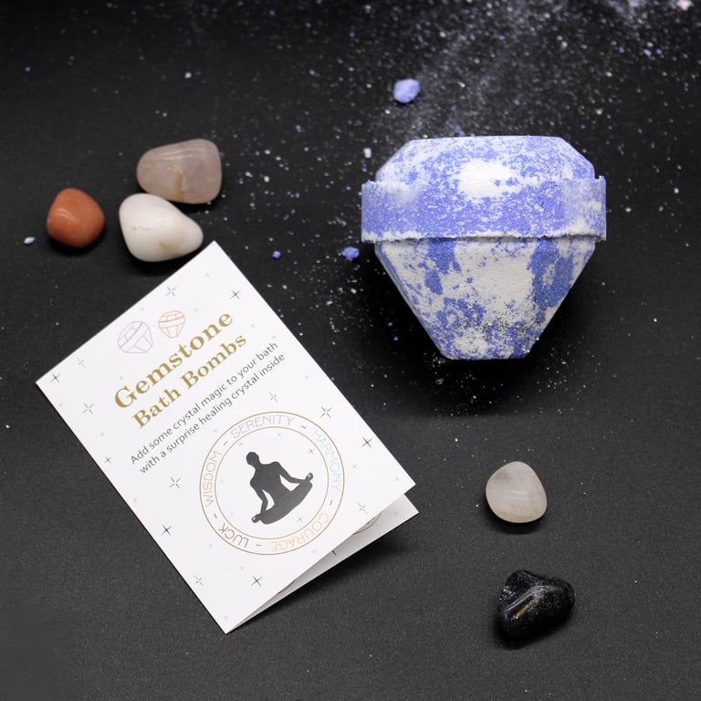Gemstone Bath Bomb - Raspberry & Pomegranate Scented Luxury Bathing Experience