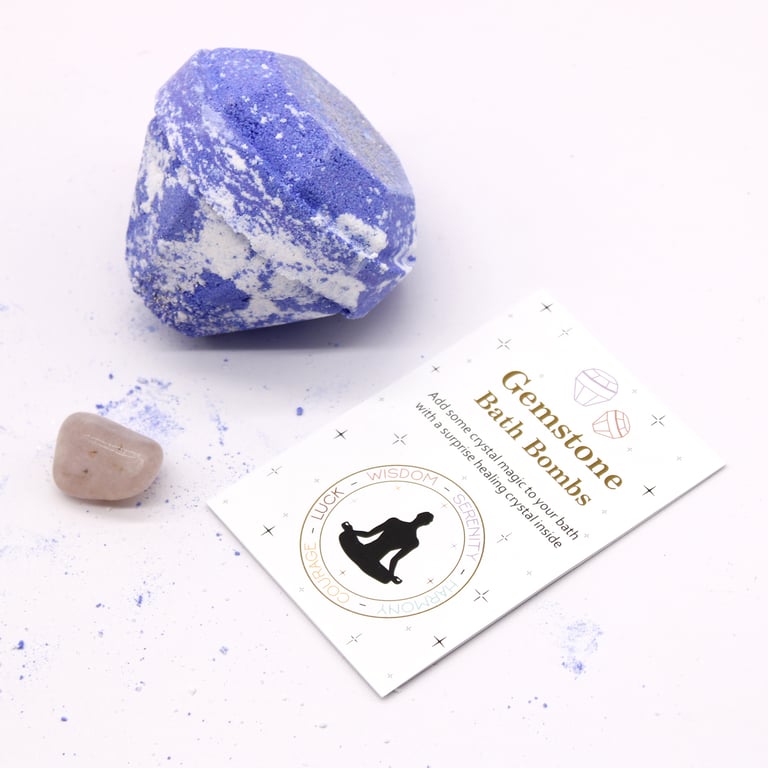 Gemstone Very Berry Scented Bath Bomb for Relaxation and Bliss