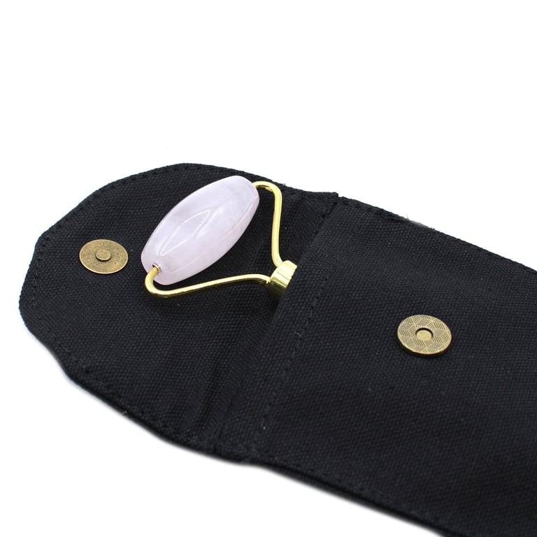 Rose Quartz Gemstone Face Roller for Facial Lymphatic Drainage and Anti-Inflammatory Relief