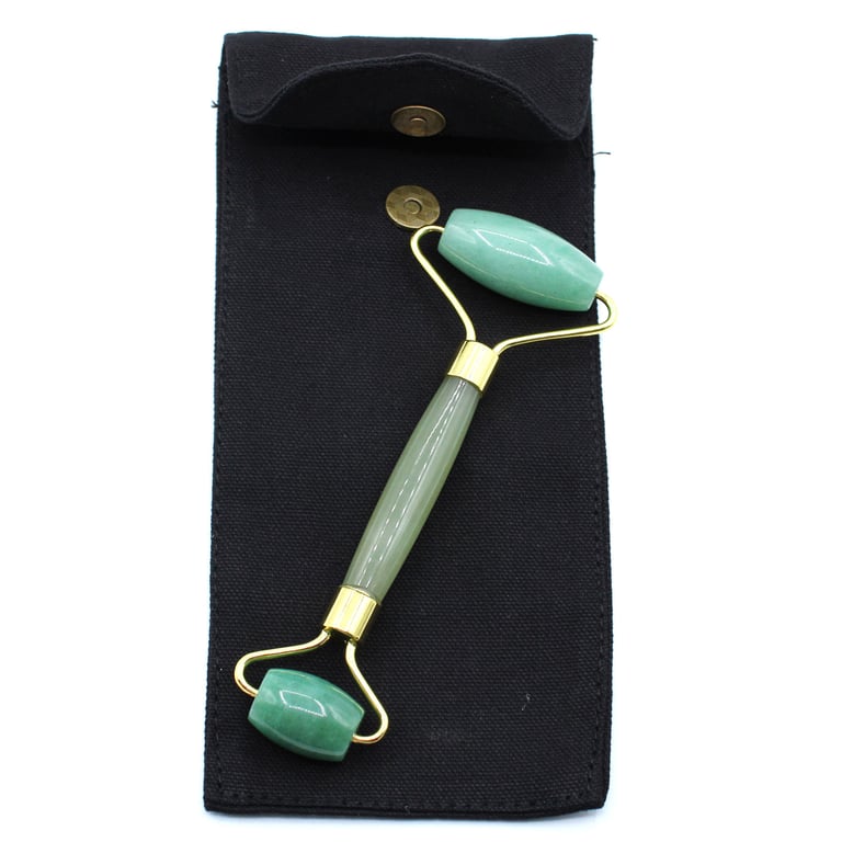 Jade Gemstone Face Roller - Anti-Aging Massage Tool for Facial Lymph Drainage and Relaxation