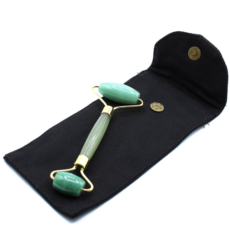 Jade Gemstone Face Roller - Anti-Aging Massage Tool for Facial Lymph Drainage and Relaxation