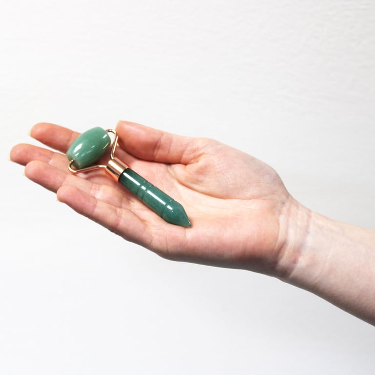 Rose Quartz Gemstone Mini Roller for Natural Healing and Relaxation