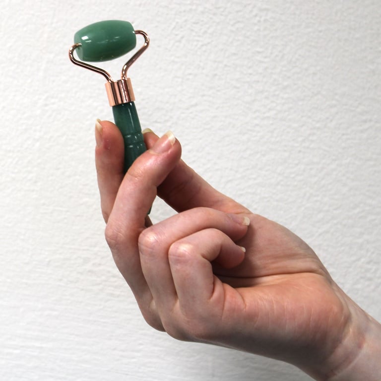 Gemstone Mini Roller - Quartz Crystal Beauty Tool for Skin and Face Care