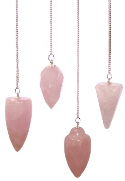 Rose Quartz Crystal Pendulum for Energy Healing and Divination - Magic Pendulum for Spiritual Practice