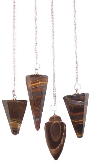 Tiger Eye Crystal Magic Pendulum - Divination Tool for Spirit Communication and Metaphysical Guidance