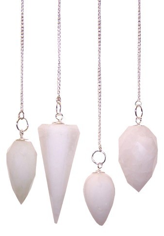 Snow Quartz Crystal Pendulum - Divination Tool for Spiritual Practice and Metaphysical Energy Work