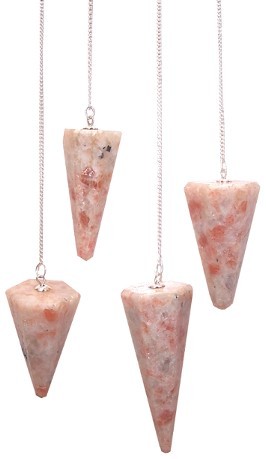 Sunstone Crystal Magic Pendulum - Metaphysical Divination Tool for Energy Healing and Intuition Development