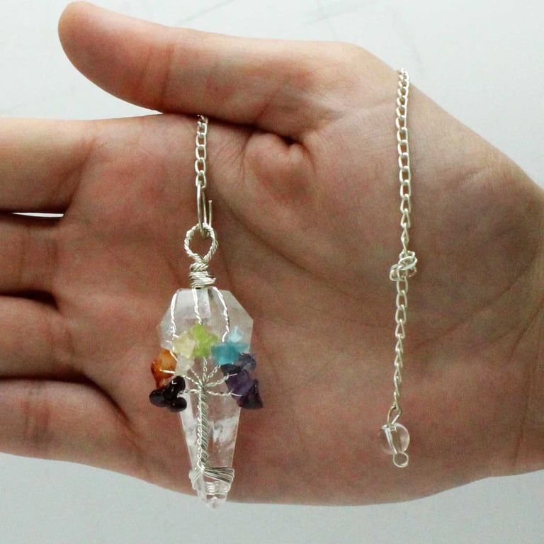 Seven Chakra Crystal Magic Pendulum - Enhance Spiritual Energy Healing