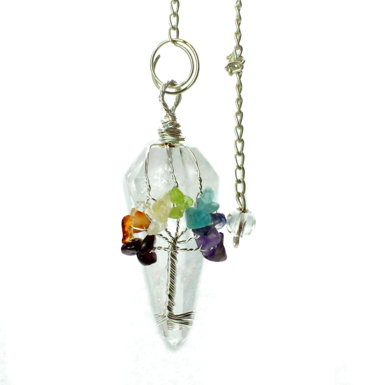 Seven Chakra Crystal Magic Pendulum - Enhance Spiritual Energy Healing