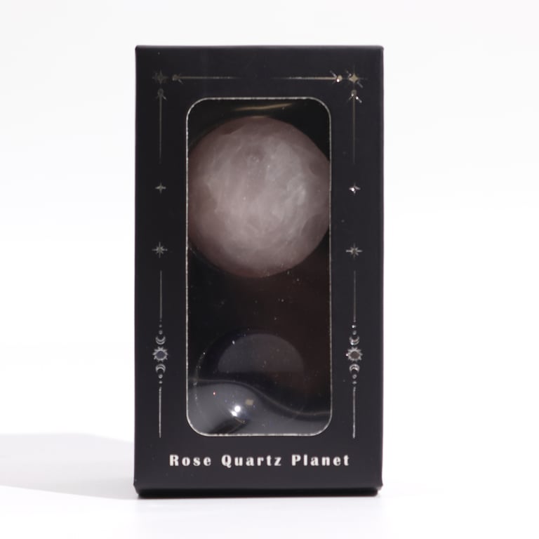 Sola Goldstone Stand with Rose Quartz Planet (VENUS) - Decorative Gemstone Accessory