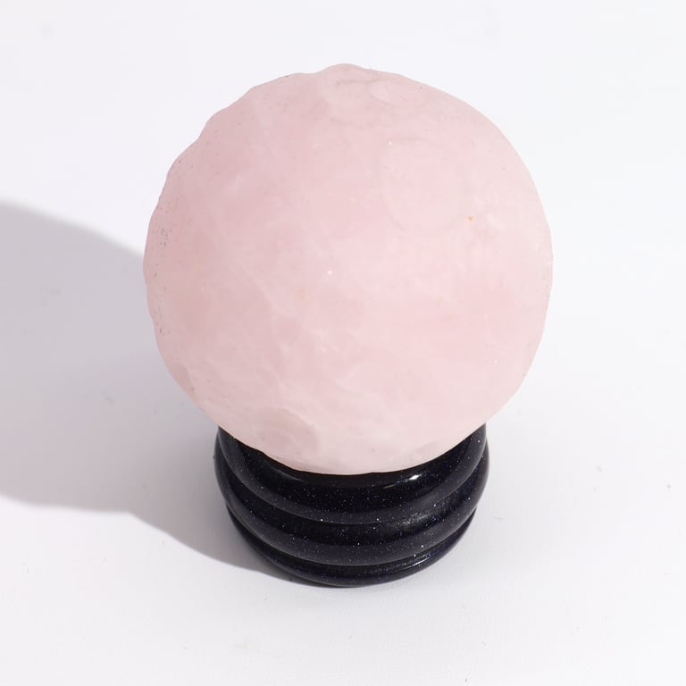 Sola Goldstone Stand with Rose Quartz Planet (VENUS) - Decorative Gemstone Accessory