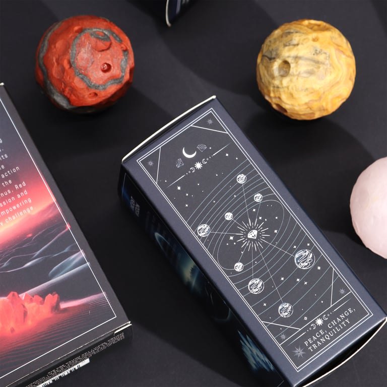Sola Goldstone Stand with Yellow Jade Planet (SATURN) - Decorative Cosmic Orb Accessory