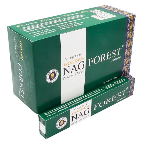 Golden Nag 15g Forest Incense Sticks - Relaxing Oriental Fragrance for Home Aromatherapy