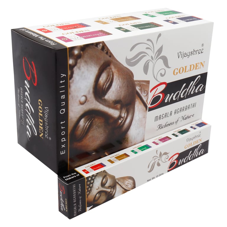Golden Buddha 15g Incense Sticks for Spiritual and Home Meditation