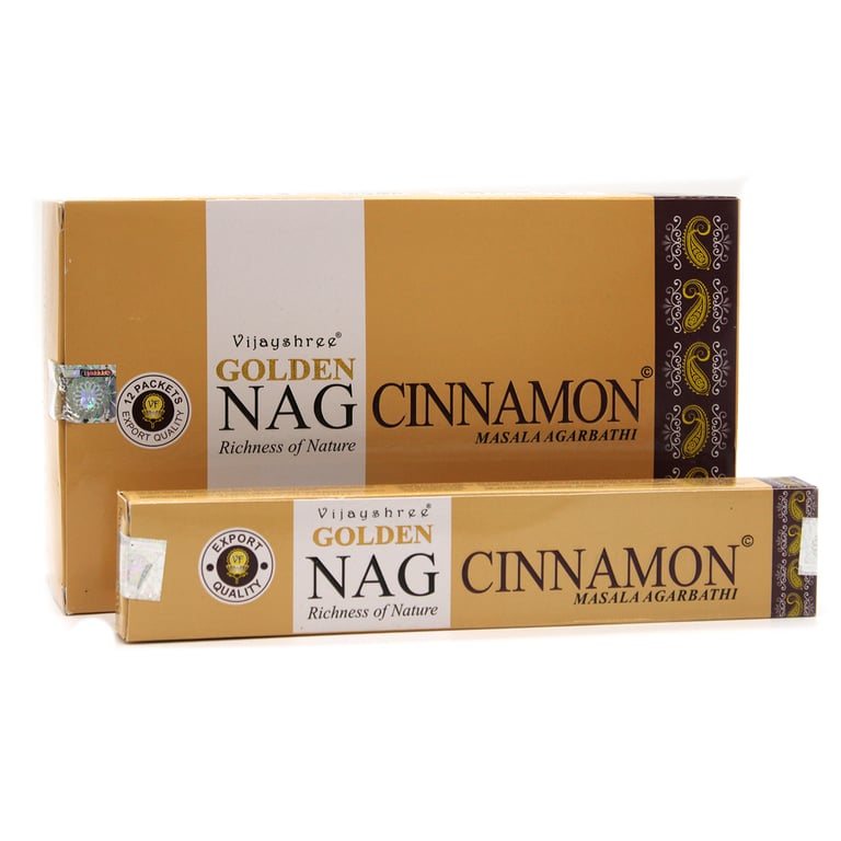 15g Golden Nag - Natural Aroma Essential Oil Diffuser with Cinnamon Scent for Home Fragrance and Stress Relief