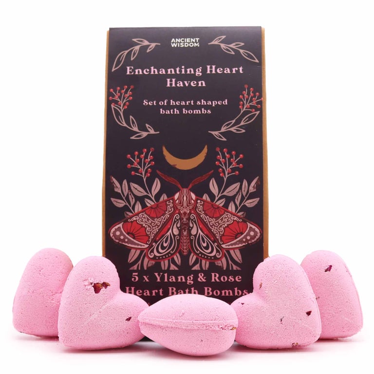 Enchanting Heart Heaven Bath Gift Set - Luxury Romantic Bathtub Accessories