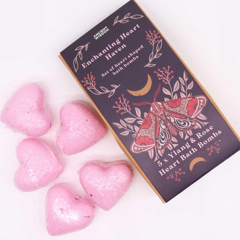 Enchanting Heart Heaven Bath Gift Set - Luxury Romantic Bathtub Accessories