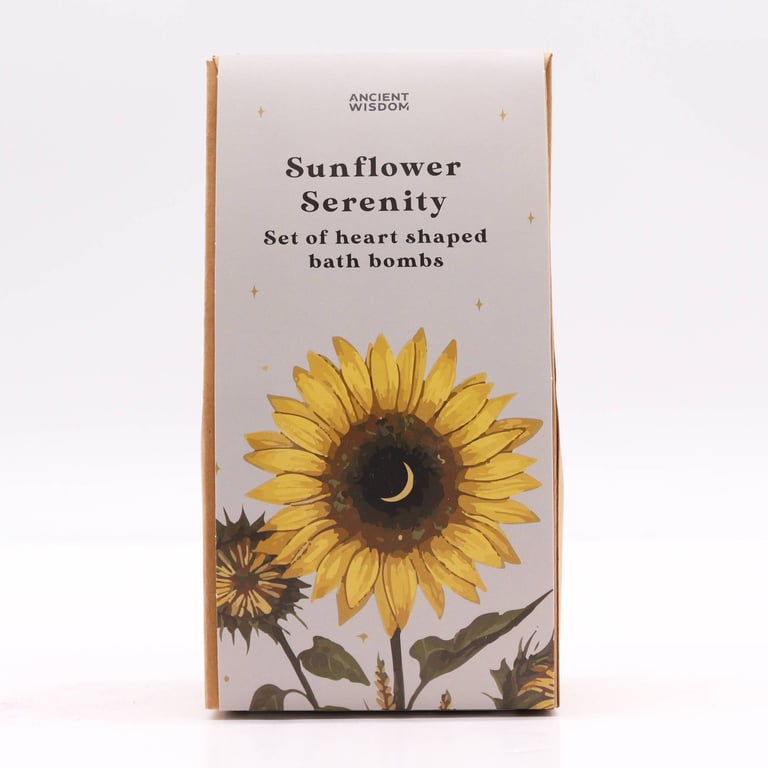 Sunflower Serenity Heart Shaped Bath Gift Set - Soothing Relaxation Essentials