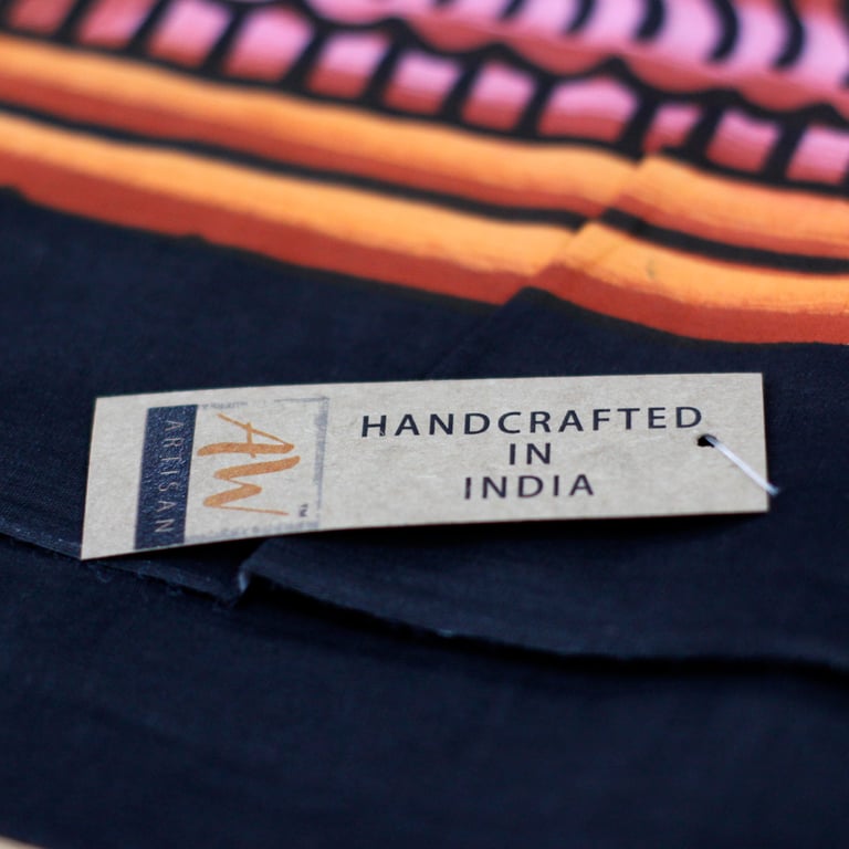 Handbrushed Cotton Kamasutra Wall Art - Luxury Handmade Bedroom Decor