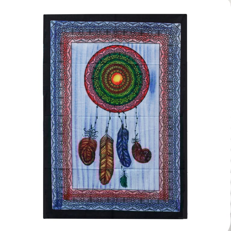 Handbrushed Cotton Dreamcatcher Wall Art - Handmade Boho Home Decor