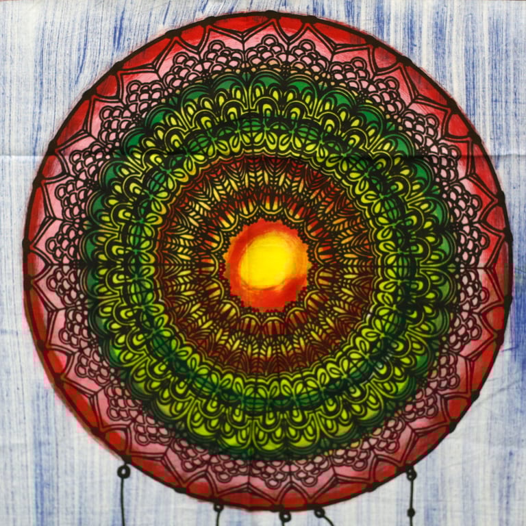 Handbrushed Cotton Dreamcatcher Wall Art - Handmade Boho Home Decor