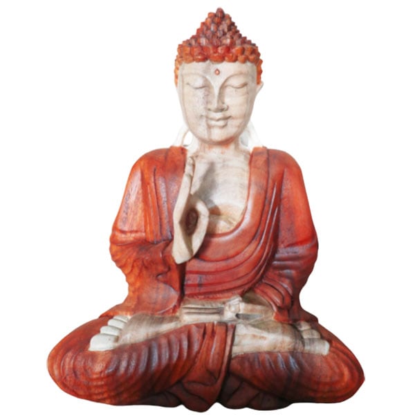 30cm Hand-Carved Buddha Statue - Artisanal Teaching Transmission