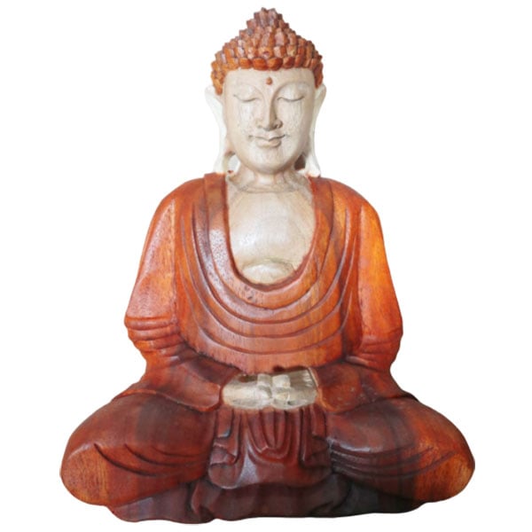 30cm Hand-Carved Buddha Statue - Artisan Crafted by Brand Name