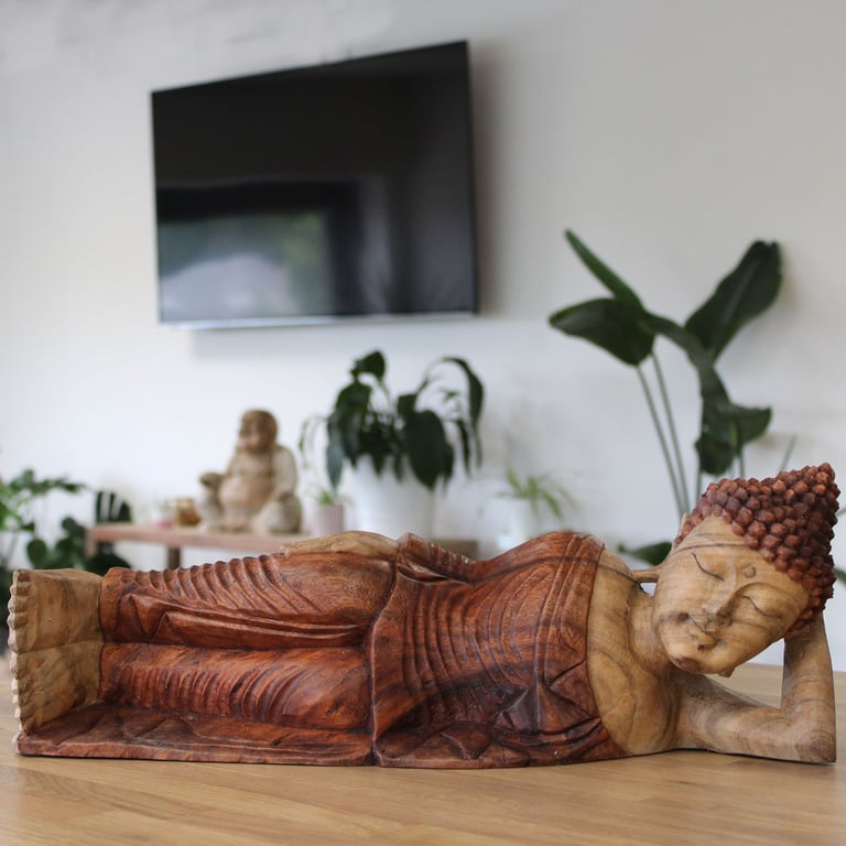 50cm Sleeping Buddha Statue - Decorative Home Accessory