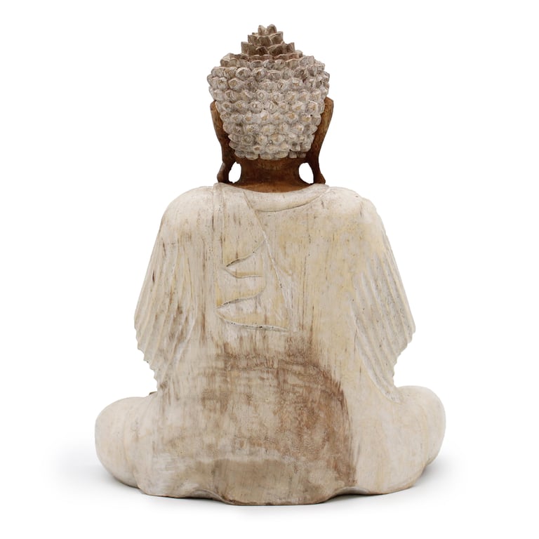 30cm Whitewash Buddha Statue (Teaching Transmission)