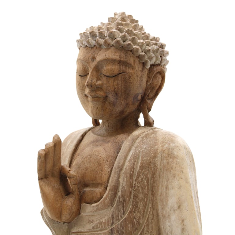 30cm Whitewash Buddha Statue (Teaching Transmission)