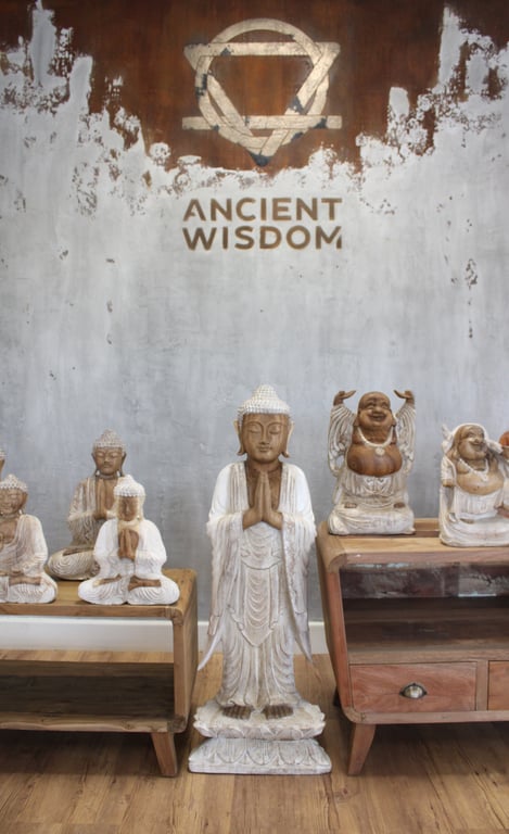 1m Whitewash Standing Buddha Statue - Premium Quality, Warm Welcome